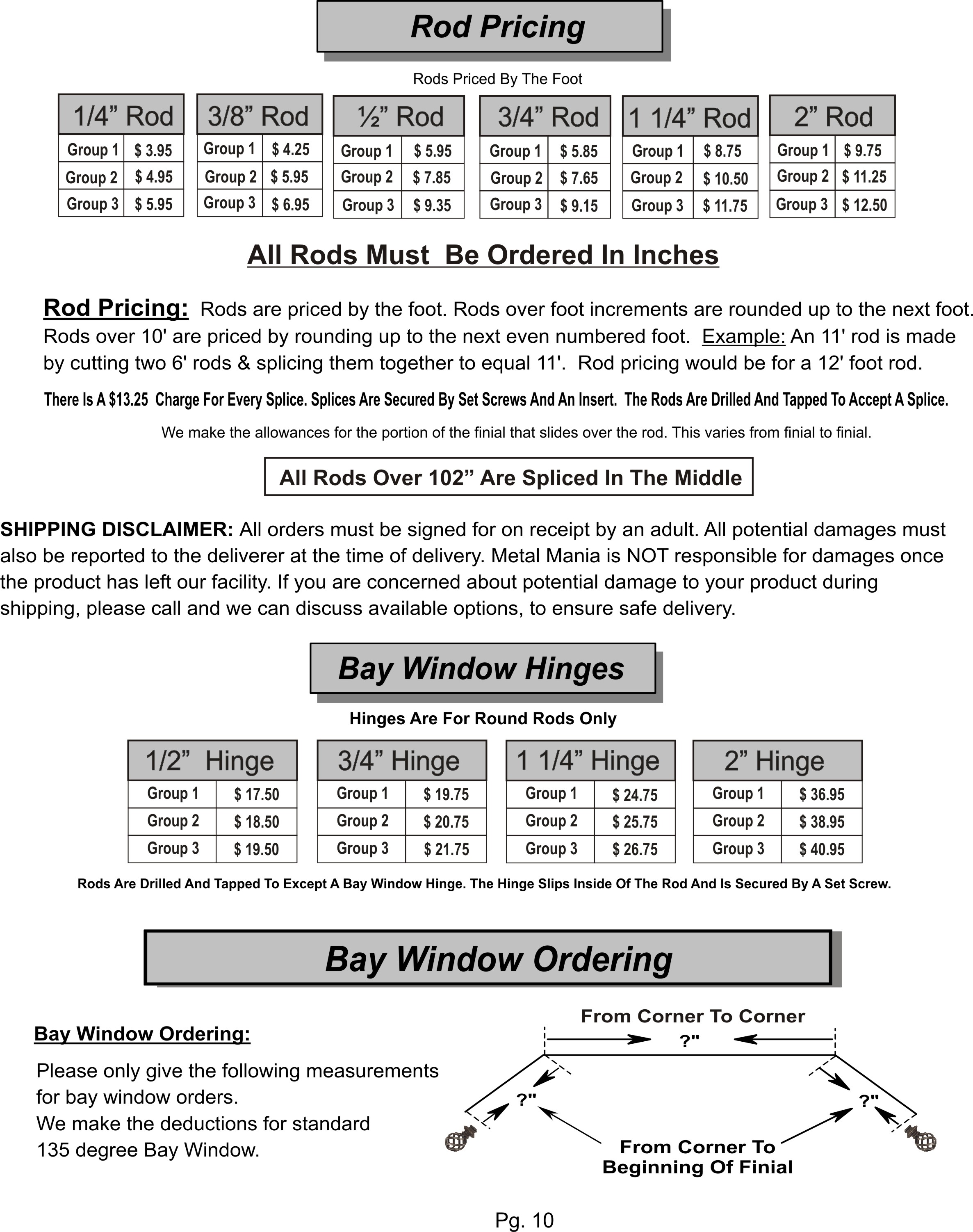 Metal Mania Price List Page 10